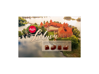 Juodojo šokolado saldainių rinkinys LAIMA LIETUVA, 360 g