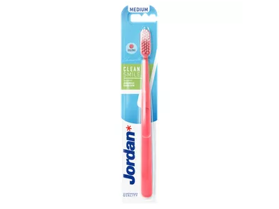 JORDAN dantų šepetėlis CLEAN SMILE, vidutinio minkštumo, 1 vnt.