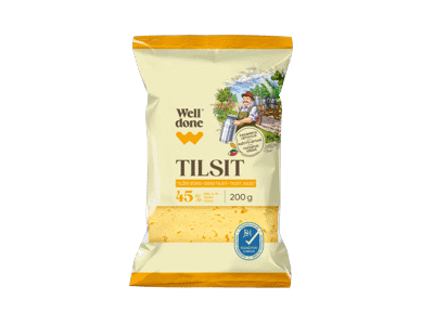 TILŽĖS sūris WELL DONE, 45 % rieb. s. m., 200 g