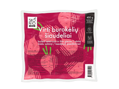 Burokėlių šiaudeliai, virti, vakuume, 450 g