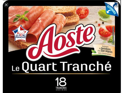 Vytintas kiaulienos kumpis  AOSTE, pjaustytas, 220g