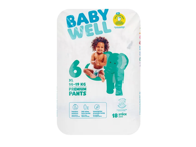 Sauskelnės-kelnaitės BABYWELL 6 dydis, 42 vnt