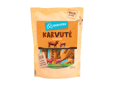 Karameliniai saldainiai SKRIVERU KARVUTĖ, 250 g