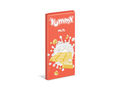Baltoji pieninė saldžioji plytelė YUMMY, 85 g