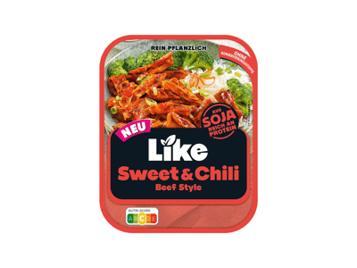 Jautienos tipo sojų kepsn. aitr. saldžiar. padaže LIKE MEAT, 180 g