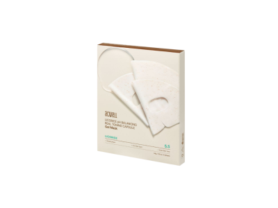 Gelinė veido kaukė su saldymedžio ekstraktu ACWELL PH LICORICE BALANCING REAL TONING CAPSULE GEL MASK, 34 g x 4 vnt