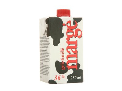 Grietinėlė MARGĖ, 36 % rieb., 0,25 l
