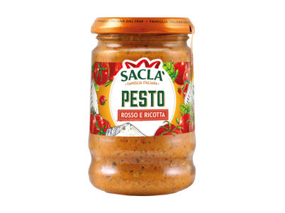 Raudonasis pesto padažas su rikotos sūriu SACLA, 190 g