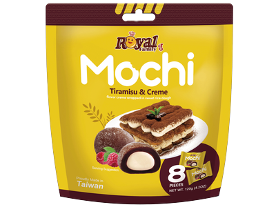 Močiai ROYAL FAMILY, tiramisu skonio, 120 g