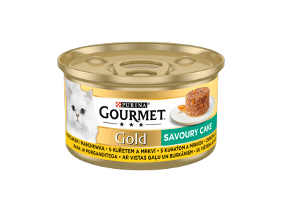 Kons.visav.kačių ėd.GOURMET GOLD SAVOURY su vištiena, mork., 85 g