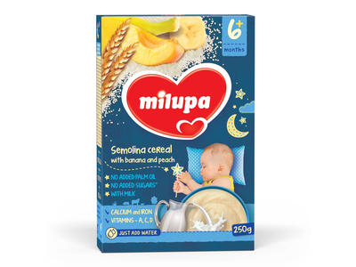 Manų košė su vaisiais MILUPA, 250 g