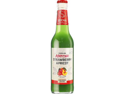 Gazuotas arbatos gėrimas SEICHA MATCHA, braškių,abrikosų sk., 330 ml