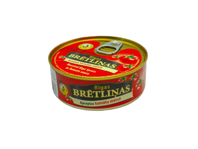 Kepti šprotai pomidorų padaže BRIVAIS VILNIS, 240 g
