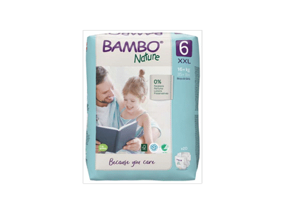 Ekologiškos sauskelnės BAMBO NATURE 6 (16+ kg), 20 vnt.