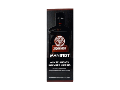 Likeris JAGERMEISTER MANIFEST 38%, 700 ml dėžutėje