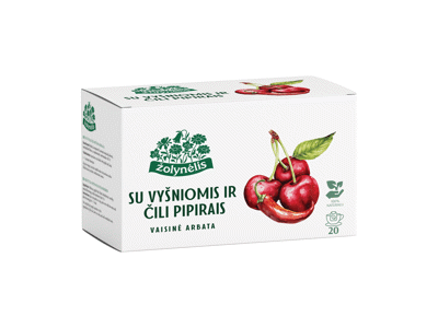 Vaisinė arbata ŽOLYNĖLIS su vyšniomis, aitr. paprikomis, 40 g