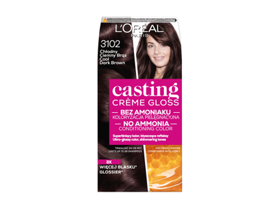 Plaukų dažai L'OREAL CASTING CREME GLOSS, Nr. 3102, 1 vnt.