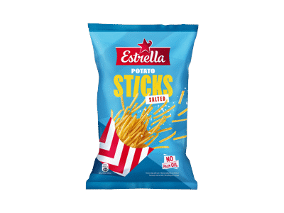 Bulvių traškučiai su druska ESTRELLA STICKS, 70 g