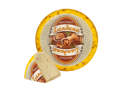 Sūris LANDANA su graikiniais riešutais, 50 % rieb. s. m., 1 kg