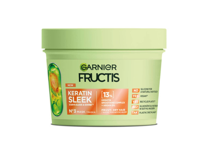 Fructis Keratin Sleek plaukų kaukė, 370ml