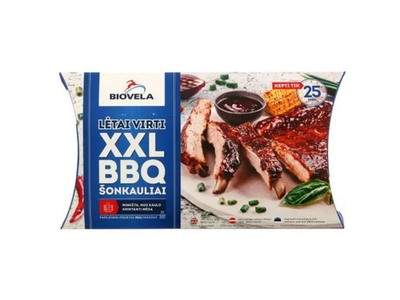 Lėtai virti kiaulienos šonkauliai  BIOVELA XXL BBQ padaže, 900 g
