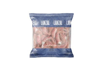 Šaldytos argentininės krevetės, be galvos, su kiautu, Easy peel, 16/20, 800g, 20% glaz.