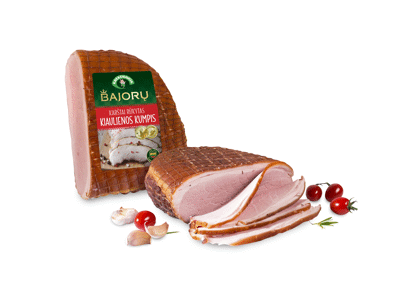 Karštai rūkytas BAJORŲ kumpis (vakuumuotas, I r.), 1 kg