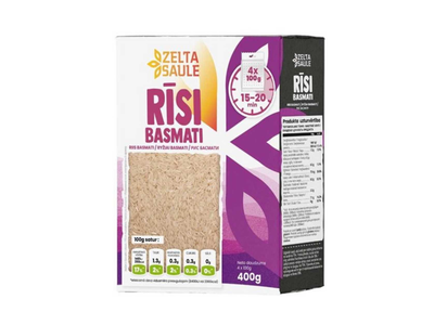 Basmati ryžiai ZELTA SAULE, 4x100g