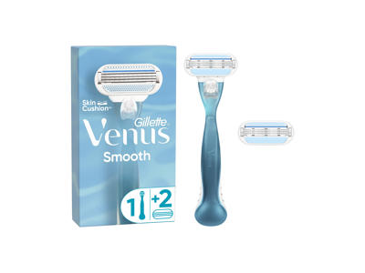Moteriškas skustuvas GILLETTE VENUS SMOOTH, 2 galvutės, 1 vnt.