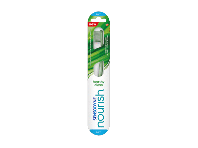 Dantų šepetėlis SENSODYNE NOURISH HEALTHY CLEAN SOFT, 1 vnt.