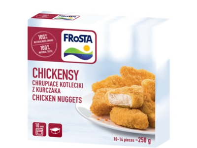 Greitai užšaldyti vištienos kepsneliai, džiūvėsėliuose, kepti, su saldžiarūgščiu padažu, 250g F5725O