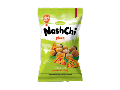 Žirnių ir avižų traškučiai NASHCHI, picos skonio, 60 g