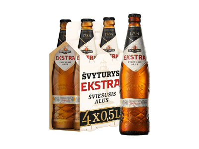 Šviesusis alus ŠVYTURYS EKSTRA, 4 vnt., 2 l