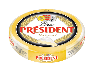 Pelėsinis bri sūris PRESIDENT, 61,5 % rieb. s. m., 1 kg