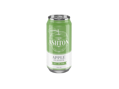 Gazuotas sidras ASHTON obuolių skonio, 5%, 500 ml