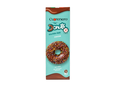 Šokoladiniai keksiukai CUORENERO DONUTS be glitimo, 111 g