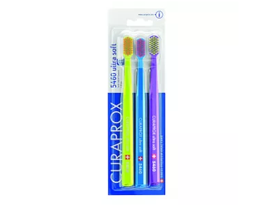 CURAPROX dantų šepetėlių rinkinys ULTRA SOFT CS5460, 3 vnt.