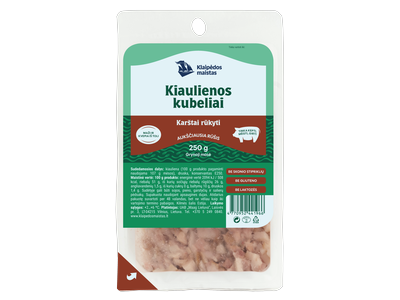 Karštai rūkyti kiaulienos kubeliai, KLAIPĖDOS MAISTAS,  a.r. 250g