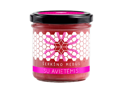 Medus su avietėmis, 200 g