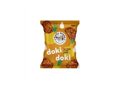 	Duonos traškučiai DOKI DOKI, grietinės ir svogūnų skonio, 150 g