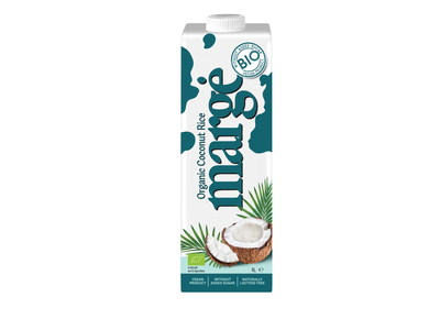 Ekologiškas kokosų ir ryžių gėrimas MARGĖ, 1 l, LT-EKO-001