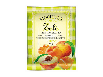 Persikų skonio želė MOČIUTĖS, 80 g