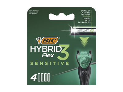 Vyriško skustuvo galvutės BIC FLEX3HYBRID SENSITIVE, 4 vnt., 4 vnt.