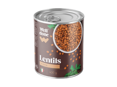 Konservuoti lęšiai WELL DONE, 400 g