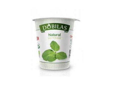 Ekologiškas jogurtas DOBILAS, natūralus, 2,4%, 300 g, LT-EKO-001