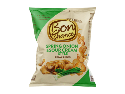 Grietinės skonio duonos traškučiai su svogūnais BON CHANCE, 120 g