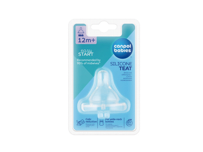 Silikoninis žindukas CANPOL EASY START (nuo 12 mėn.), 1 vnt.