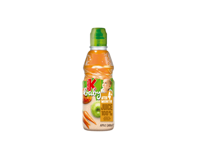 Obuolių ir morkų sultys KUBUŚ BABY nuo 4 mėn., 300 ml