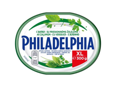Šviežio sūrio gaminys PHILADELPHIA su prieskoninėmis žolelėmis, 300g
