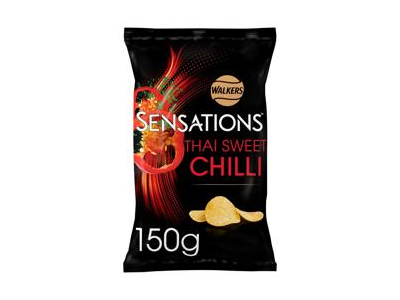 Traškučiai WALKERS, saldžių aitriųjų paprikų skonio, 150 g